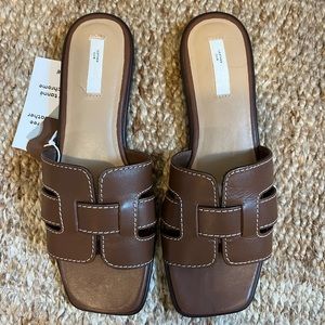 H&M genuine leather sandals. never worn. size 9